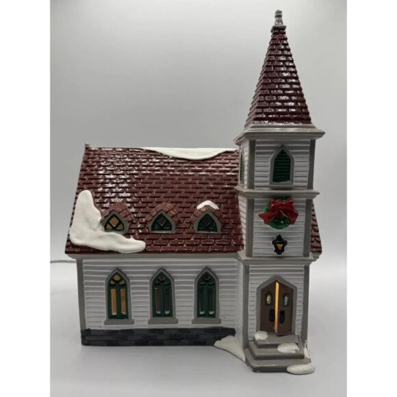 Department 56 Snow Village NWT VINTAGE Shady Oak Church, 1994 #54623 Accessories - Picture 2 of 10